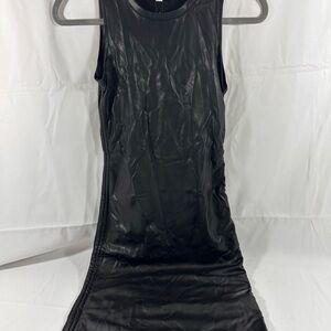 Steve Madden Black Faux Leather Dress